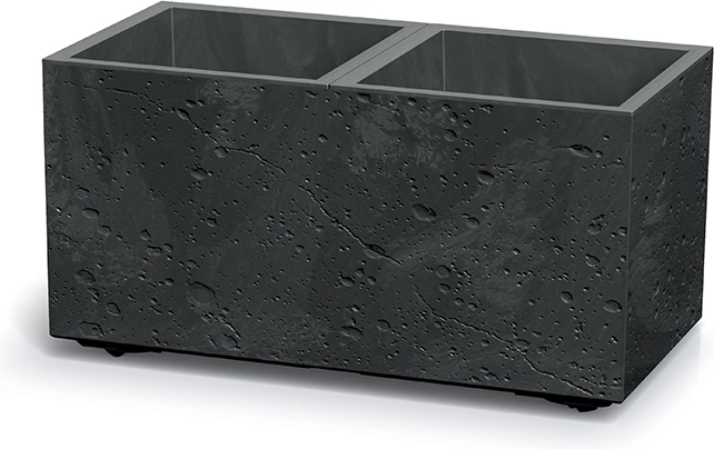 Saksija Sierra Case s betonskim efektom 57,7 cm – crna