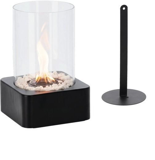 Stolni bio kamin 16 × 16 × 26 cm crni
