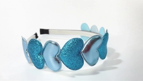 Traka za kosu Srce - plava