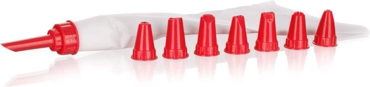 CULINARIA dekorator s 8 ukrasnih nastavaka, crvena