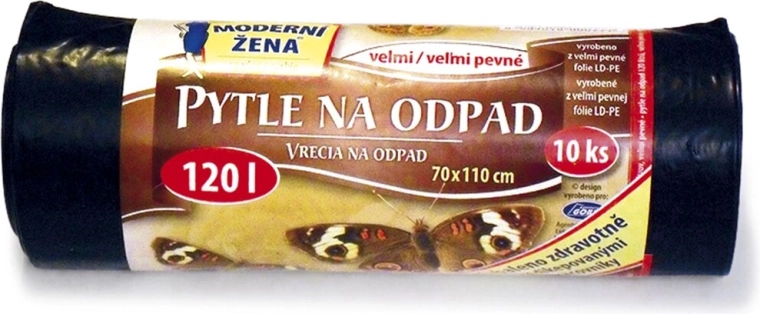 Vreće za smeće 120 l crne (10 kom)