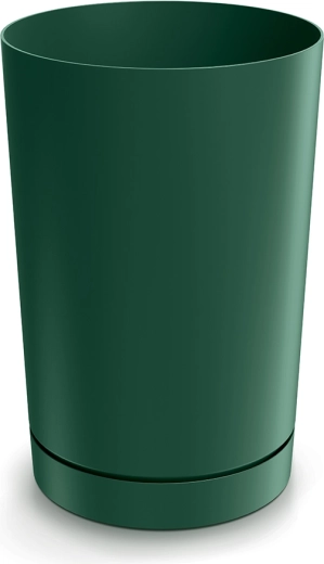 Lončanica TUBO 30 cm s podloškom – tamnozelena