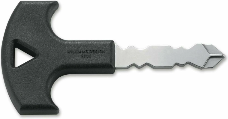 CRKT Defense Key Black – taktički samoobrambeni ključ 4,5 cm
