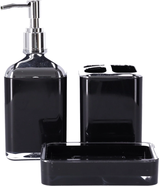 Kupaonski set 3 kom BERRETTI, crna + krom