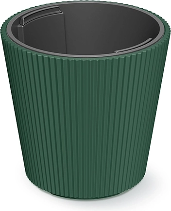 Tegla Milly s umetkom, promjer 17,6 cm, tamno zelena