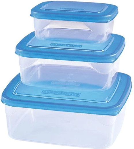 Plastične posude za hranu HEIDRUN, set 3 kom, mješavina boja
