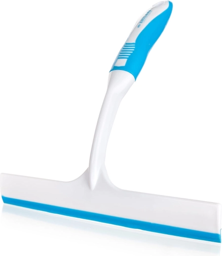 Brisač za prozore s gumom 25 cm EXCLUSIVE, plavo-bijeli