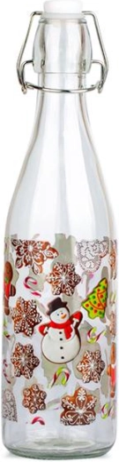 Staklena boca s kopčastim zatvaračem TORO 260 ml – motiv medenjaka