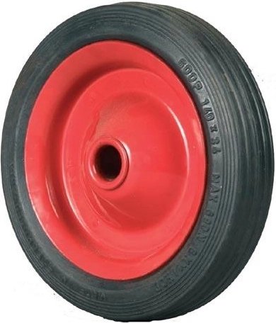 Puna guma za ručna kolica 140 × 32 mm, glavčina 15 mm, metalni disk
