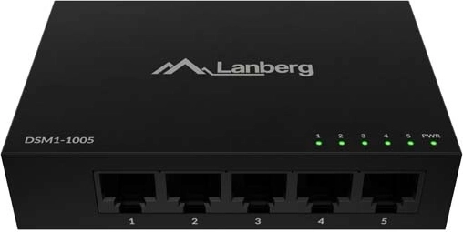 Neupravljivi gigabitni desktop switch 5× RJ‑45, metalno kućište, 12 V