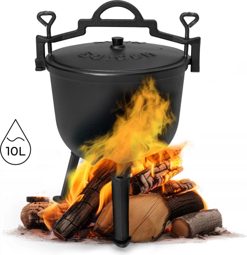 Lijevanoželjezni samostojeći kotlić 10 l za vatru MULTIGARDEN