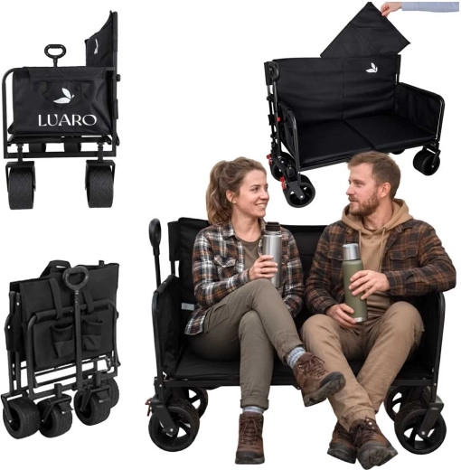 Luaro sklopiva transportna kolica sa sjedalom i naslonom