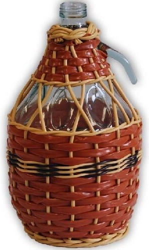 Demižon opleteni stakleni 3 l – mix boja