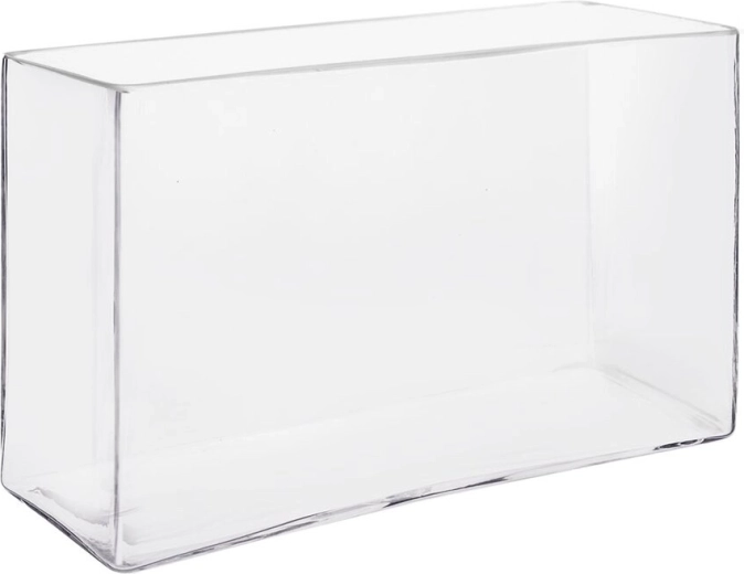 Prozirna staklena vaza 24,5 × 8 × 15,5 cm