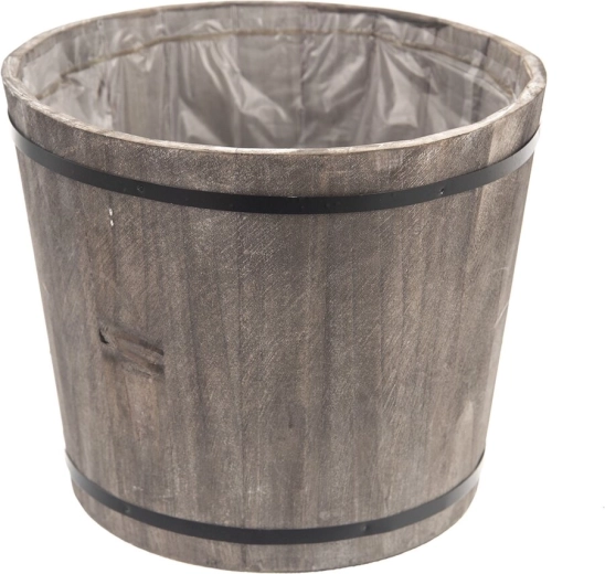 Tegla od drva i metala, siva 20 × 20 × 24 cm