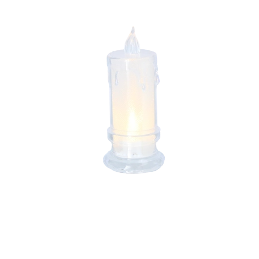 LED svijeća 10,5 cm poluprozirna, mix efekata