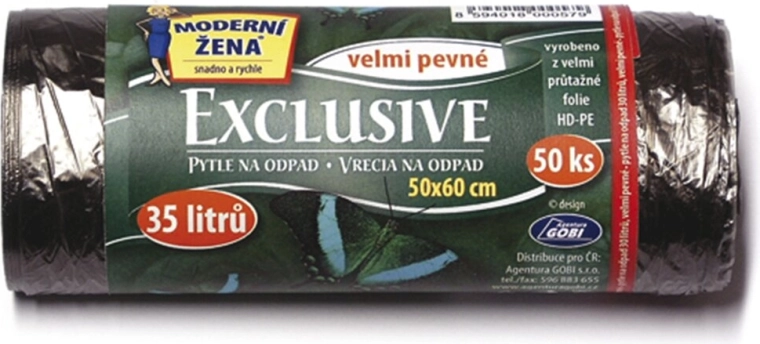 Vreće za otpad Exclusive 35 l crne 50 kom