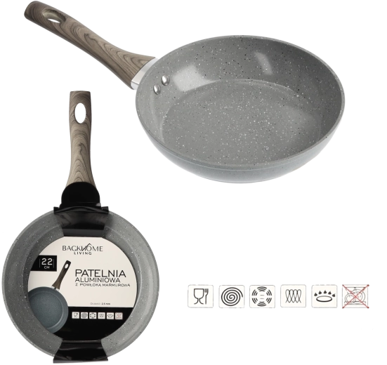Aluminijska tava s mramornom površinom 22 cm