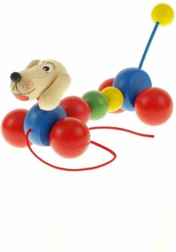 Drvena vučna igračka - jazavčar