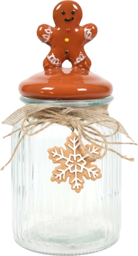 Staklena posuda za kolačiće Gingerbread 11,4 × 21,5 cm