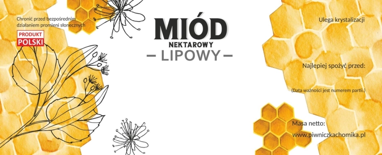 Set etiketa za lipov cvjetni med 154 × 60 mm, 100 kom