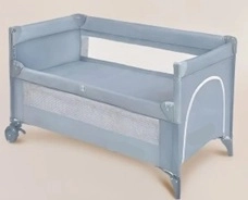 Putni dječji krevetić Doro, sivi, priključiv uz krevet