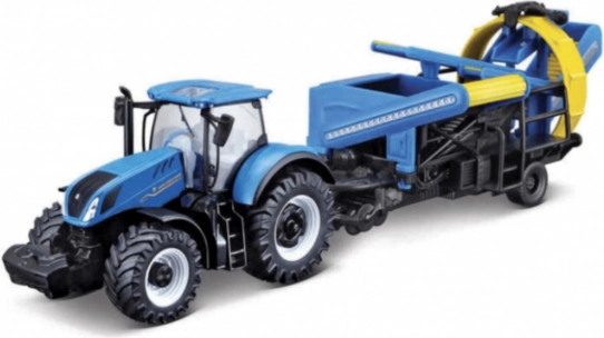 Bburago Farmland traktor New Holland T7.315 HD s kultivatorom 10 cm