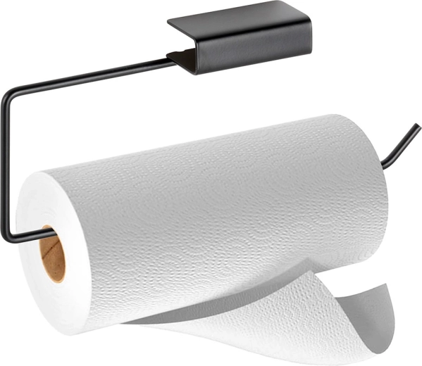 Metalni držač za papirnate ručnike, crni 30 × 4,5 × 13 cm