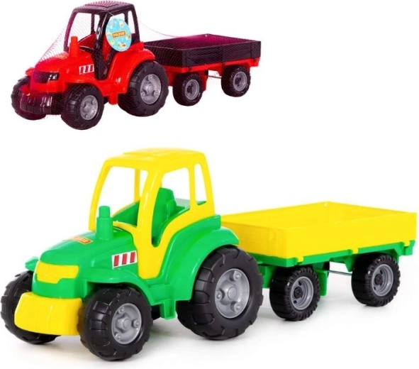 Plastični traktor s odvojivom prikolicom