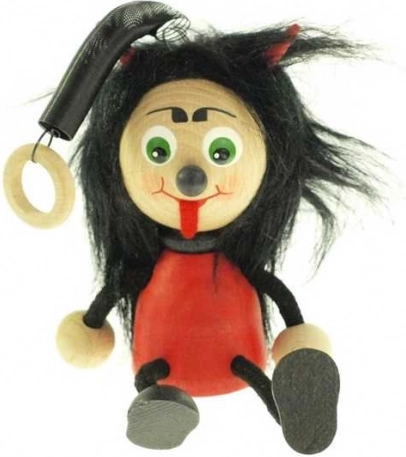 Vražićak na opruzi – drvena viseća figurica