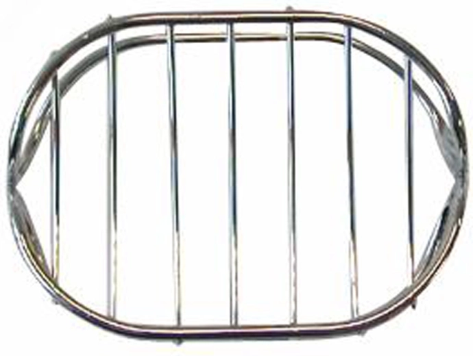 Žičana ovalna podloga za sapun, kromirani metal 8,4 × 10,7 × 3,8 cm