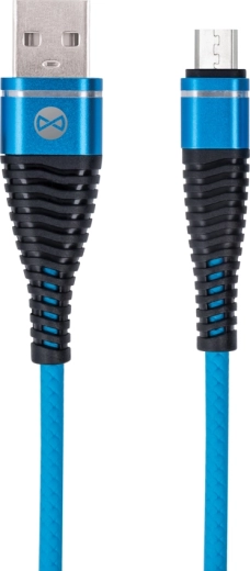 Podatkovni kabel micro USB Forever Shark Blue 1 m, 2 A, plavi