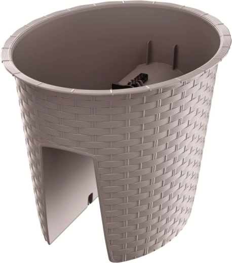 Viseća posuda za ogradu Ratolla Oval 29,8 cm mocca