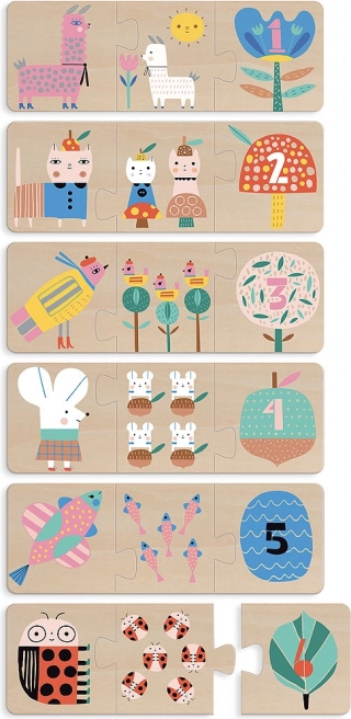 Vilac Drvene Puzzle Mama i Mladunče