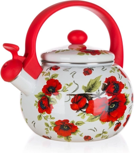 Emajlirano zviždeće kuhalo Poppy 2,2 l