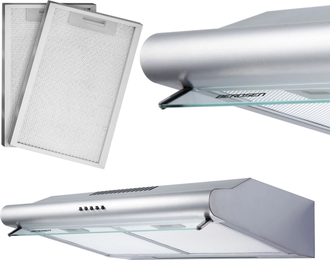Podormarična kuhinjska napa 50 cm inox Berdsen