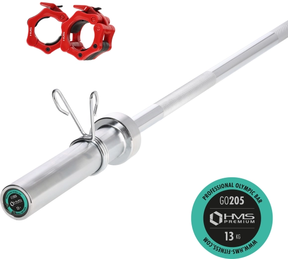 Olimpijska šipka 150 cm s brzim stezaljkama HMS Premium