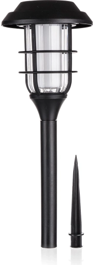 Solarna vrtna lampa s efektom plamena, 12 LED, crna