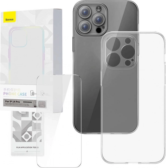 Prozirna maskica i kaljeno staklo BASEUS Corning za iPhone 14 Pro