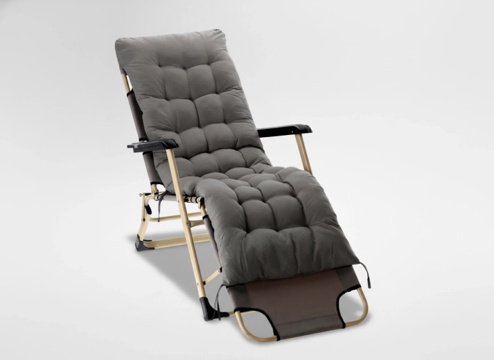 Sklopiva vrtna stolica s jastukom siva