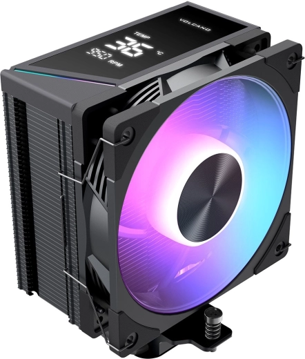Zračni hladnjak CPU Modecom Volcano 0C T102 s LCD-om i ARGB 120 mm, crni
