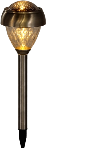 Solarna vrtna lampa LEYA, toplo bijelo svjetlo, nehrđajuća, 38 cm