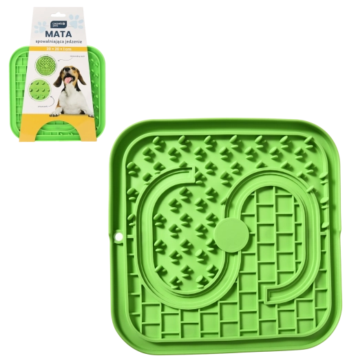 Sporoja miska za pse i mačke 20 × 20 × 1 cm zelena