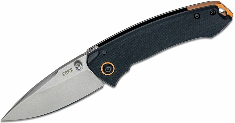 CRKT Tuna Compact srebrni džepni nož 6,9 cm Stonewash, crna G10