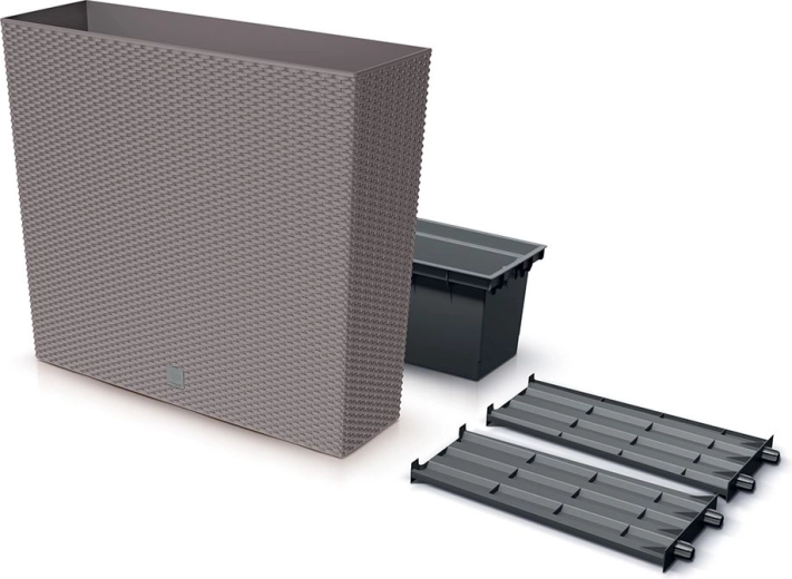 Visoka žardinjera Rato Case s uloškom i navodnjavanjem, mocha, 77 cm