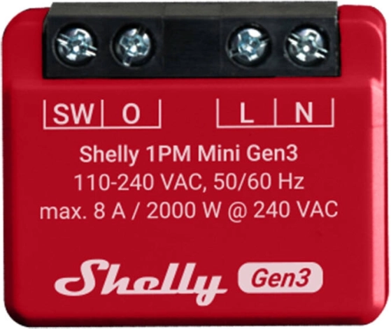 Inteligentni prekidač Shelly 1PM Mini Gen3 s Wi‑Fi i Bluetoothom