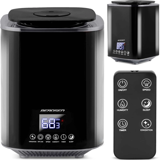 Ultrazvučni ovlaživač zraka BERDSEN s ionizacijom i aromaterapijom, crni