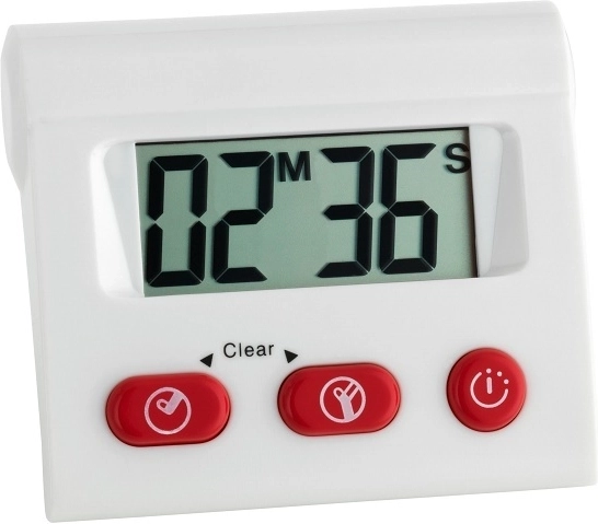 Digitalni mjerač vremena i štoperica s memorijom TFA, bijeli
