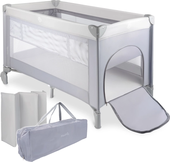 Putni krevetić PILO, siva, 2 razine podnice