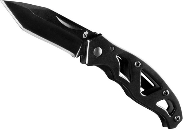 Gerber Paraframe Mini Black džepni nož 5,6 cm – potpuno crn, potpuno metalni